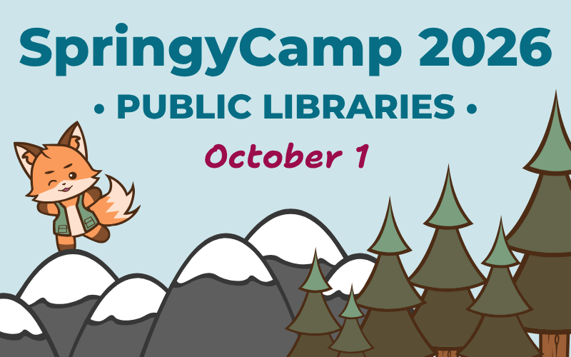 SpringyCamp 2026 for Public Libraries on October 1.